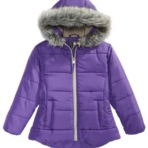 NWT S Rothschild Girls Hooded Jacket 5/6 VIolet
